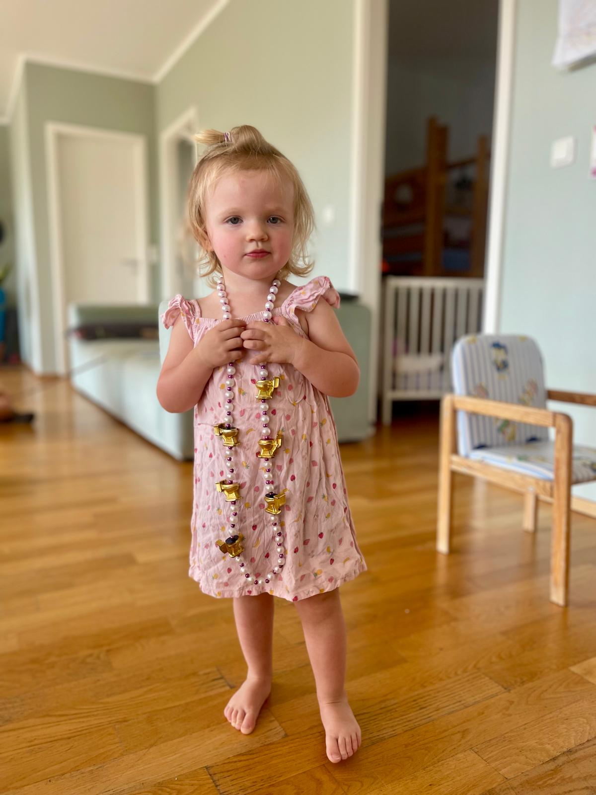 Sweet Tula with a necklace